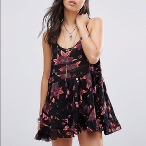 Free People Trapeze Slip Floral Tunic NWT